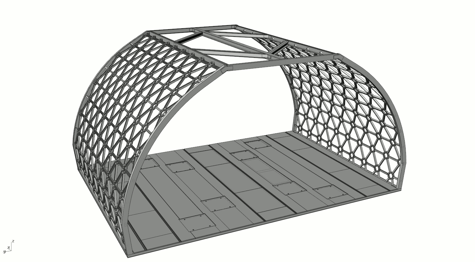 Animation of the prototype design of the Transpose module core structure. (A3)