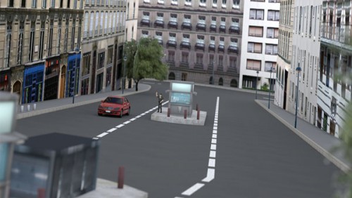 The ETLab team pilot-tested a new security training game for a high-profile government facility with this intricate re-creation of a Paris street scene.
