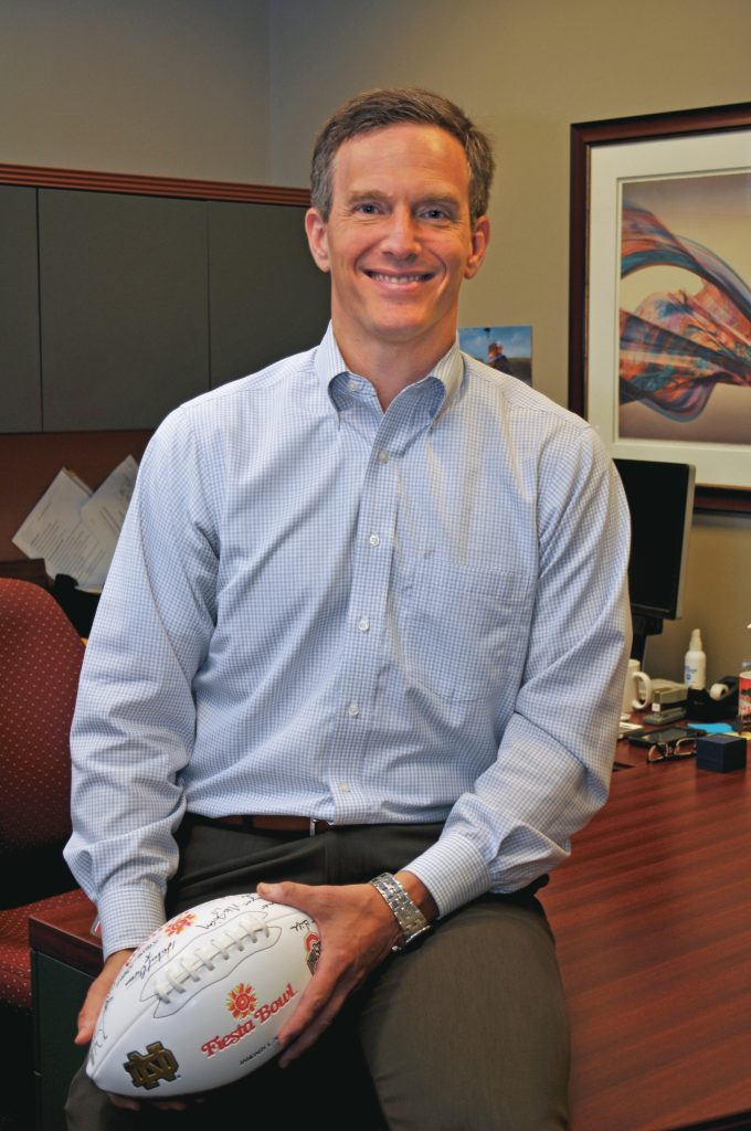 Steve Marlowe is dressed for work at his Alabama Power job. (Billy Brown / Alabama NewsCenter)