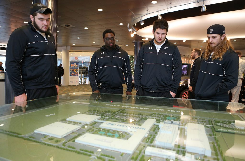 Toledo players toured the Hyundai Motor Manufacturing of Alabama plant while in Montgomery for the Camellia Bowl. (contributed)