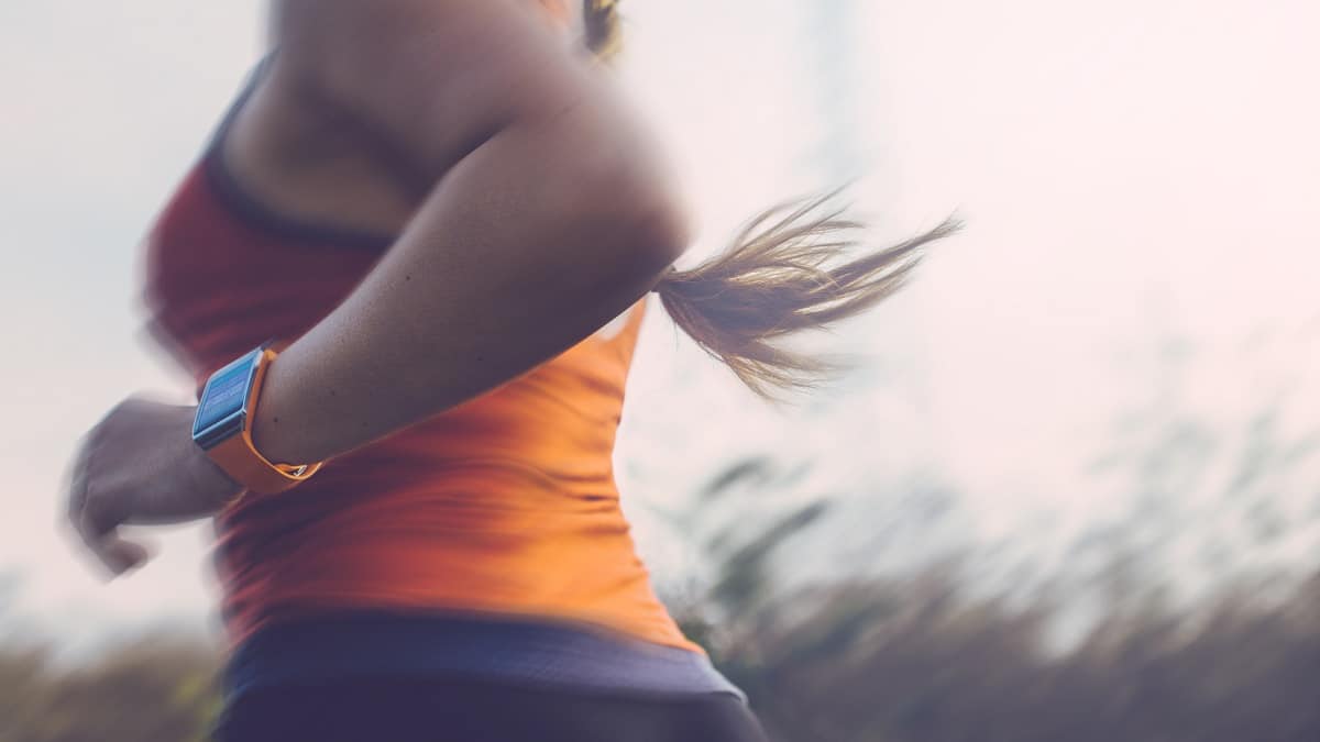 Woman running outdoor.