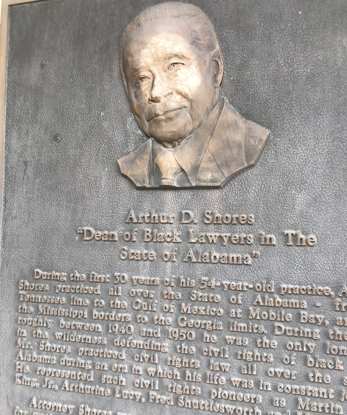 A marker tells the story of Arthur D. Shores. (contributed)