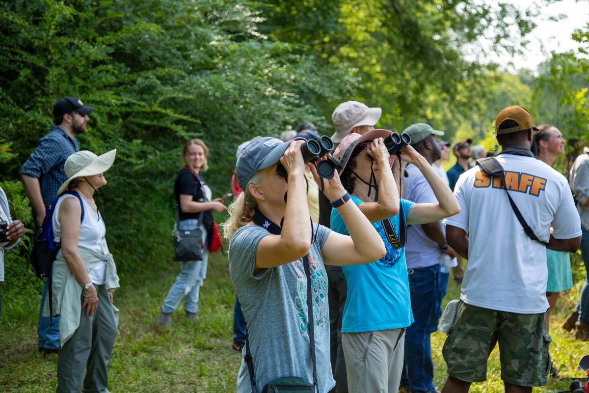 Birders attend Alabama Audubon's sold-out 2021 Black Belt Birding Festival in August. Its success has organizers planning an expanded festival for 2022. (Matthew Grcic / Alabama Audubon)