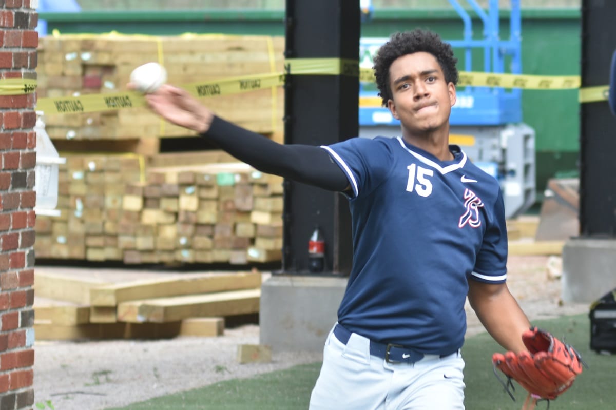 A Breakthrough Series player practices some pitches at Rickwood Field. (Solomon Crenshaw Jr. / Alabama News Center)