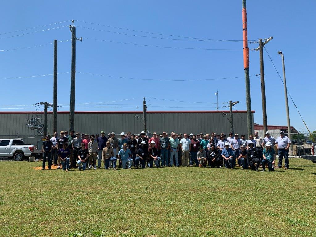 Group photo of participants at Alabama Power Lineworker Career Day in Headland. (Teisha Wallace / Alabama News Center)