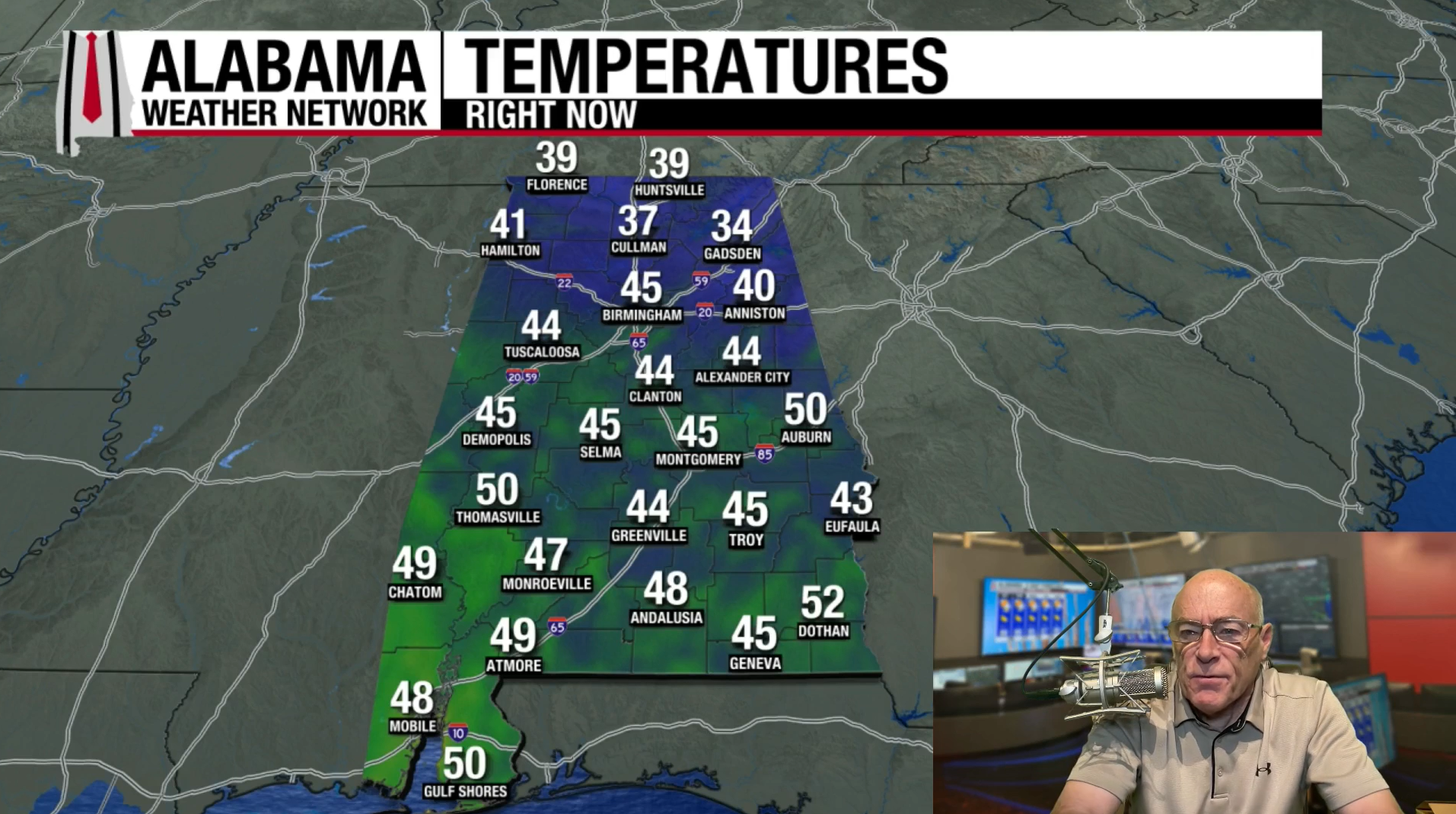 James Spann: A few scattered showers for Alabama today - Alabama News ...