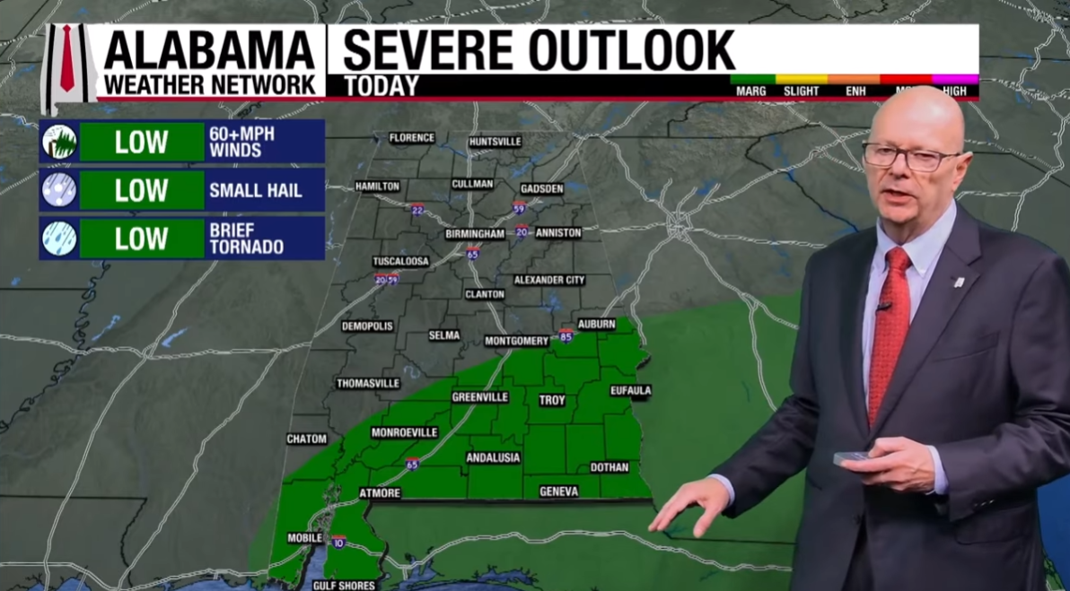 Bill Murray: Dry north and stormy south today
