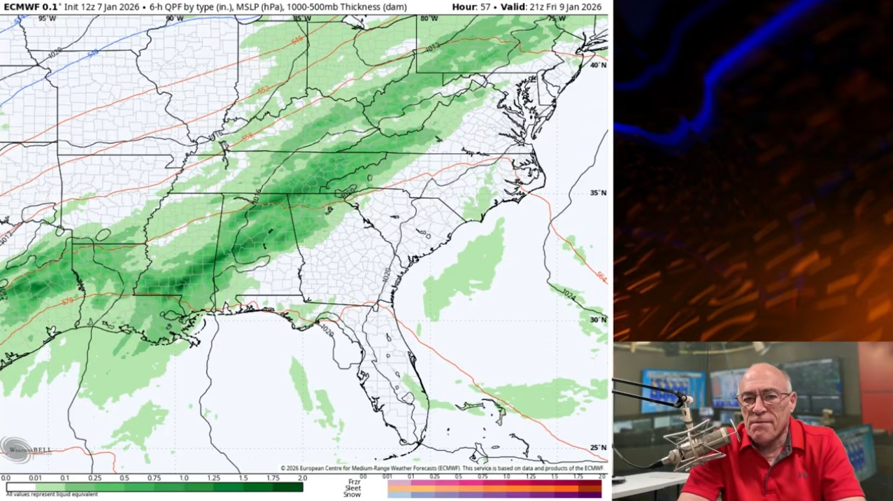James Spann: Potential for heavy rains/strong storms Friday; colder Sunday in Alabama