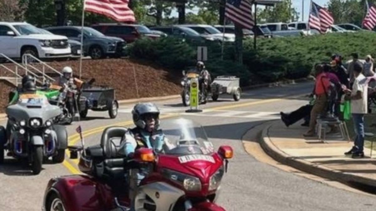 Run for the Wall motorcyclists stopped in Tuscaloosa, Alabama, to honor veterans